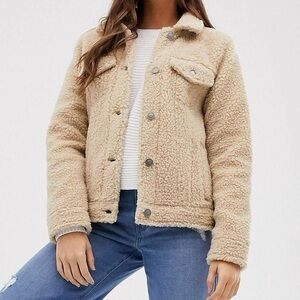 Hollister Sherpa Teddy Jacket Size medium